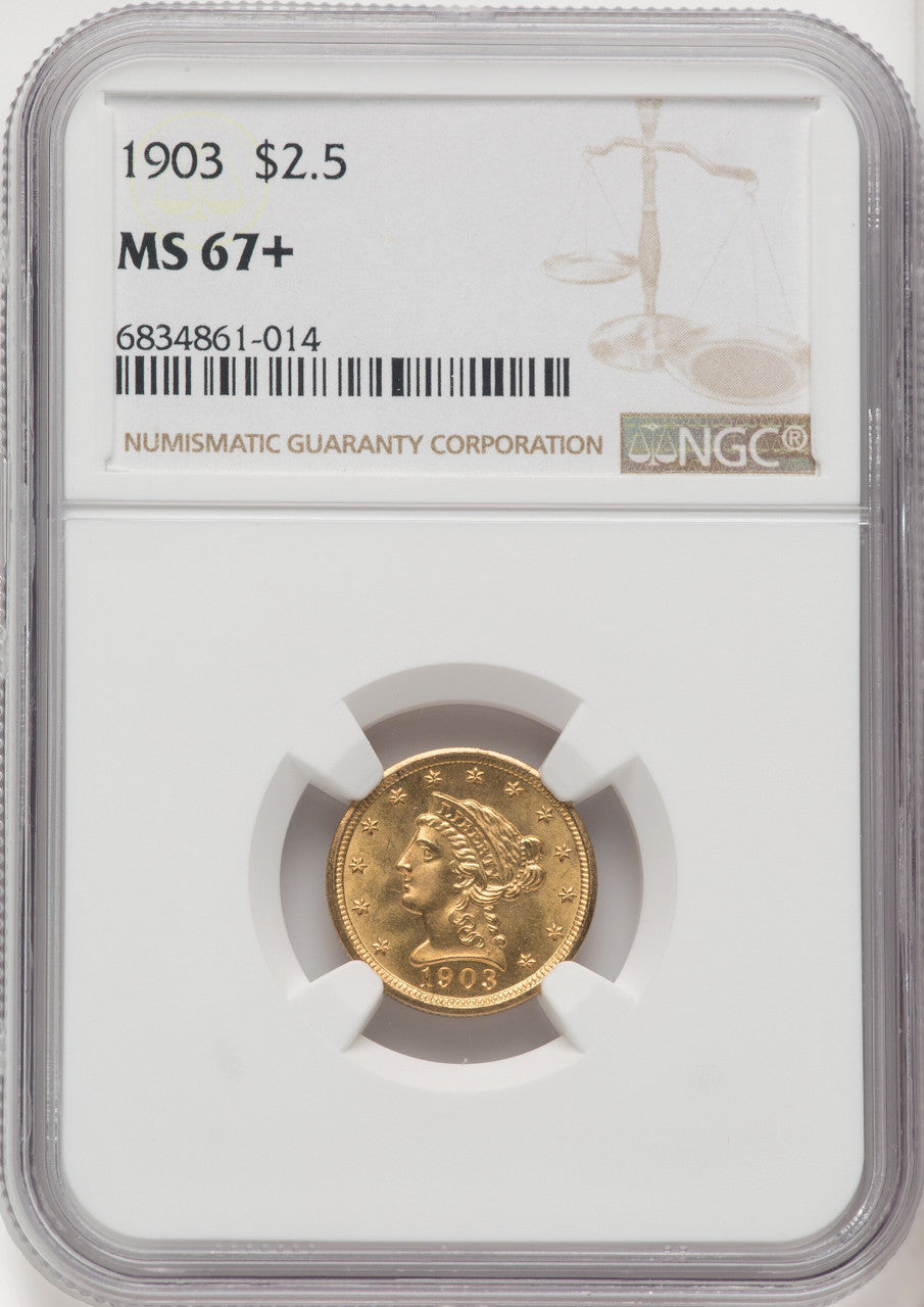 1903 $2.50 Liberty Quarter Eagle NGC MS67+ (769947032)