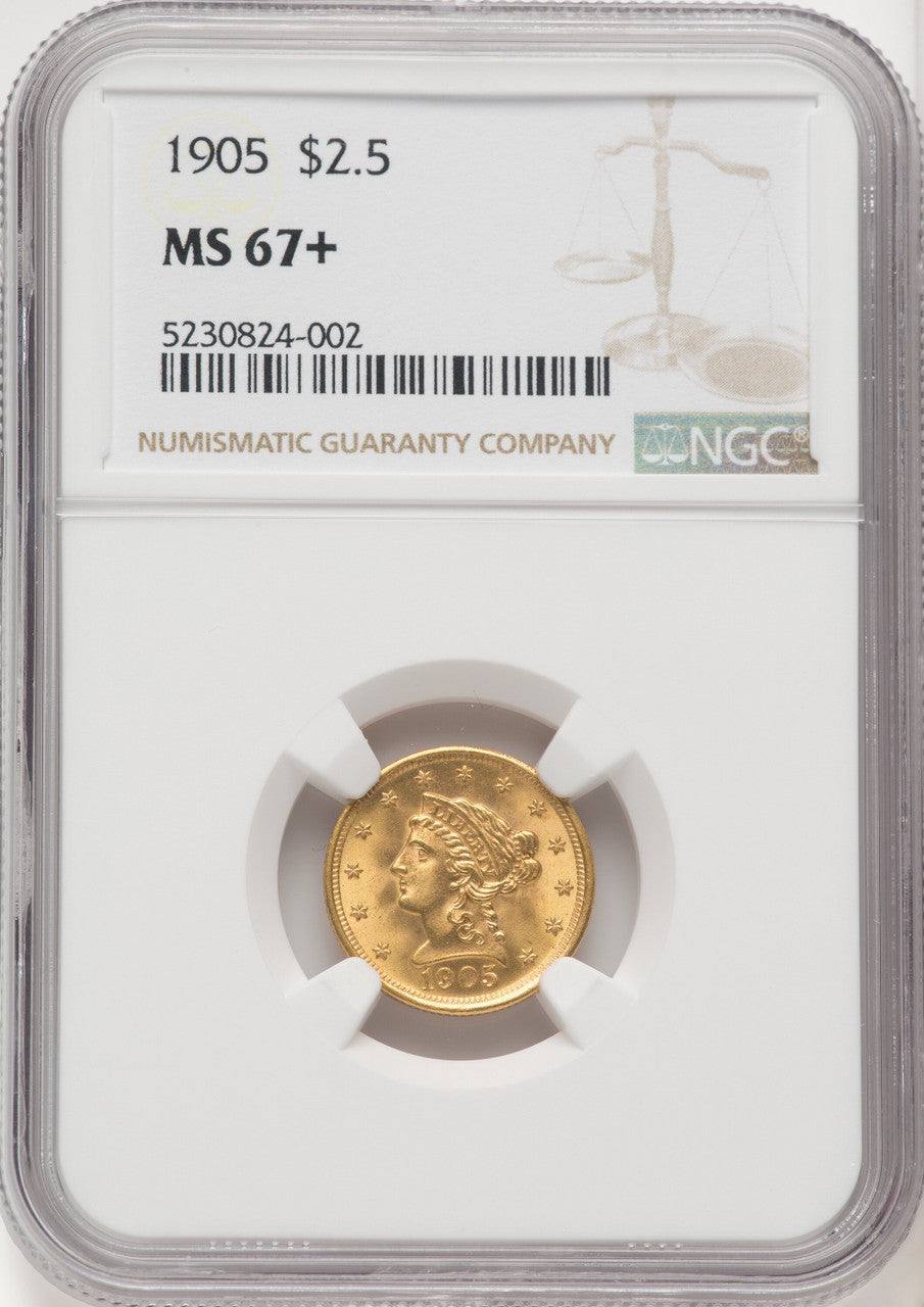 1905 $2.50 Liberty Quarter Eagle NGC MS67+ (769947033)