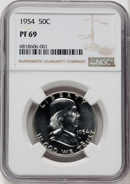 1954 50C Proof Franklin Half Dollar NGC PR69 (769947079)