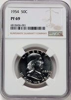 1954 50C Proof Franklin Half Dollar NGC PR69 (769947079)