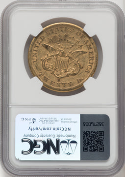 1860-S $20 Liberty Double Eagle NGC AU55 (769947048)