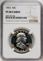 1953 50C CA Proof Franklin Half Dollar NGC PR68 (769947078)