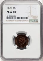1876 1C RB Proof Indian Cent NGC PR67 (769947003)