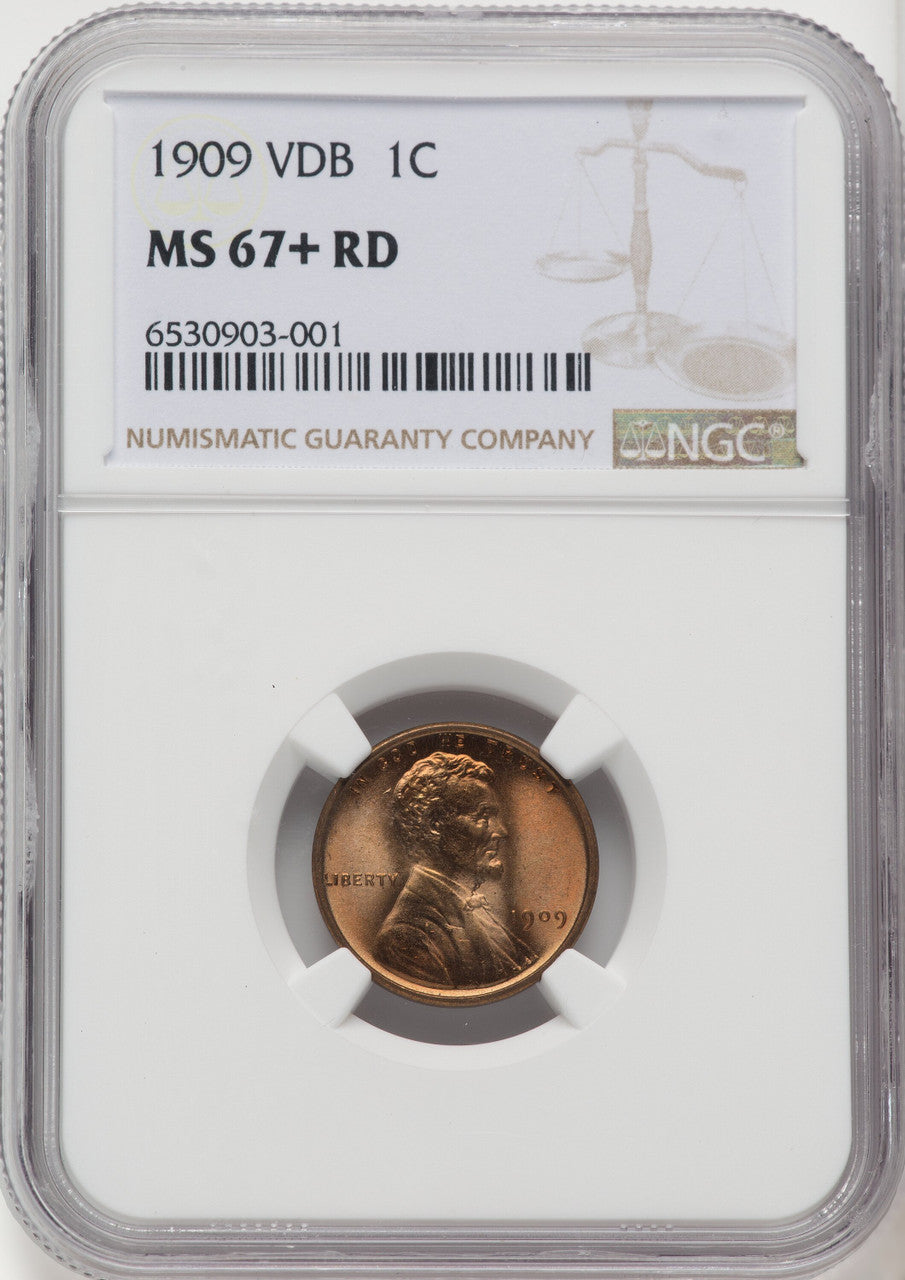 1909 1C VDB RD Lincoln Cent NGC MS67+ (769947068)