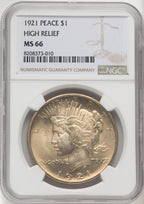 1921 Peace Dollar NGC MS66