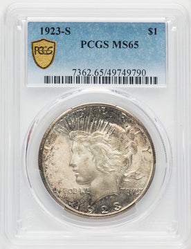 1923-S Peace Dollar PCGS MS65