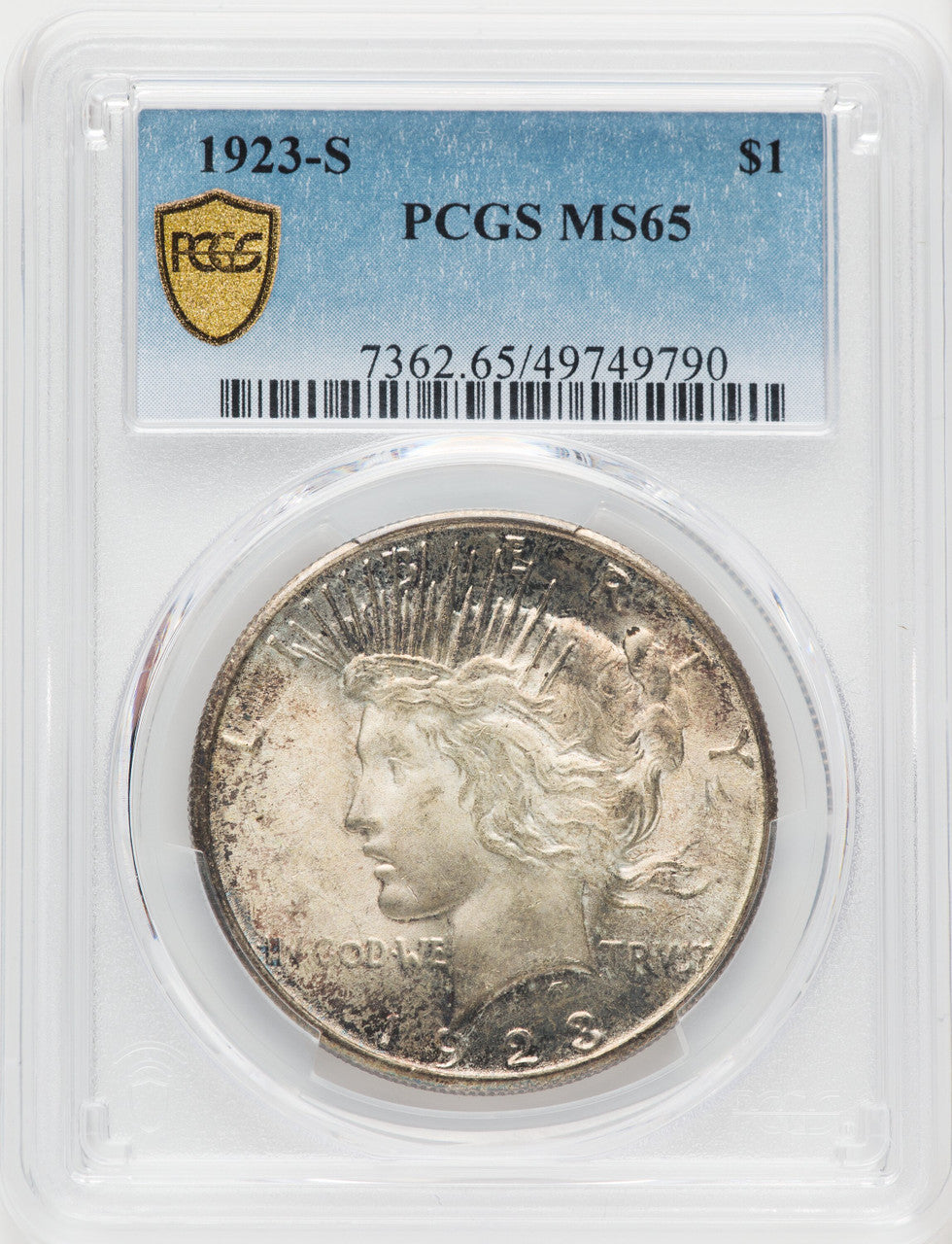 1923-S Peace Dollar PCGS MS65