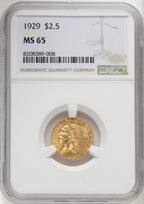 1929 $2.50 Indian Quarter Eagle NGC MS65 (769300010)