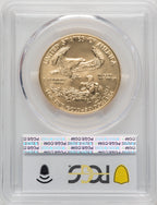 1986 $50 One-Ounce Gold Eagle Blue Gradient PCGS MS70 (768247001)
