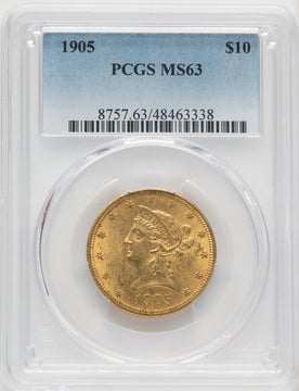 1905 $10 Liberty Eagle PCGS MS63