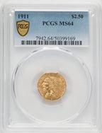 1911 $2.50 Indian Quarter Eagle PCGS MS64 (770318014)