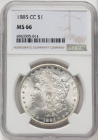 1885-CC Morgan Dollar NGC MS66