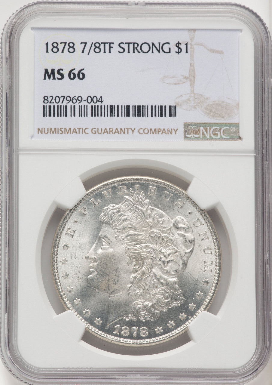 1878 7/8TF STRONG Morgan Dollar NGC MS66
