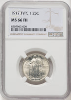 1917 Type One FH Standing Liberty Quarter NGC MS66 (770318005)