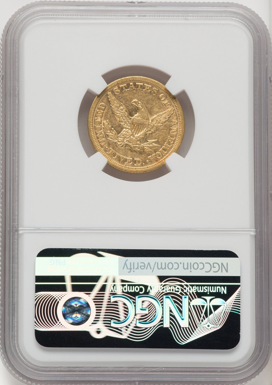 1849 $5 Liberty Half Eagle NGC AU53