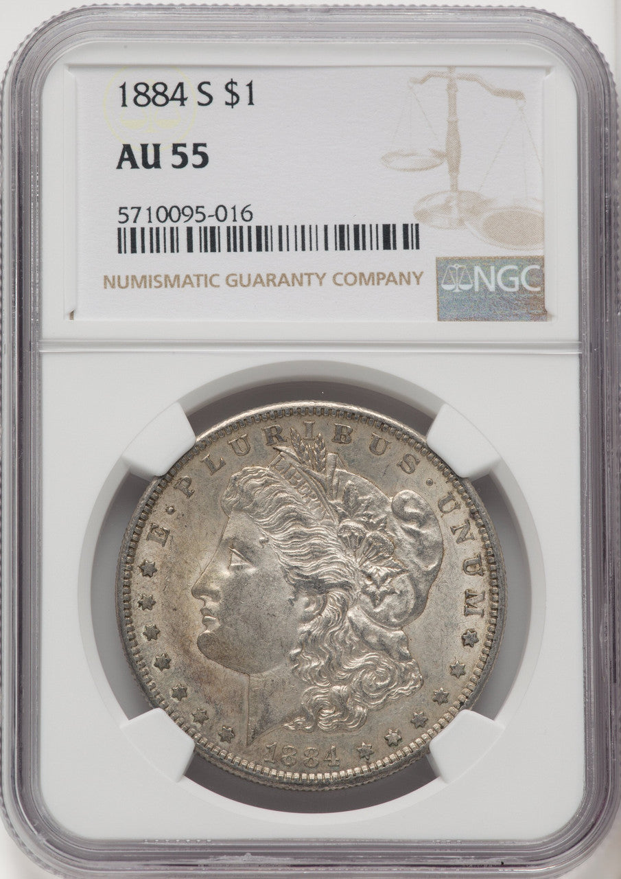 1884-S Morgan Dollar NGC AU55