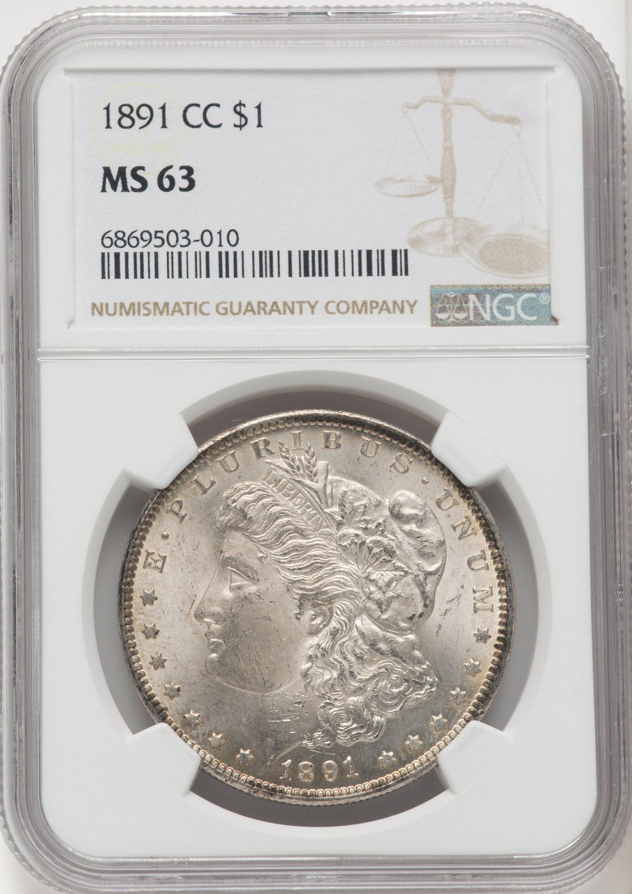 1891-CC Morgan Dollar NGC MS63