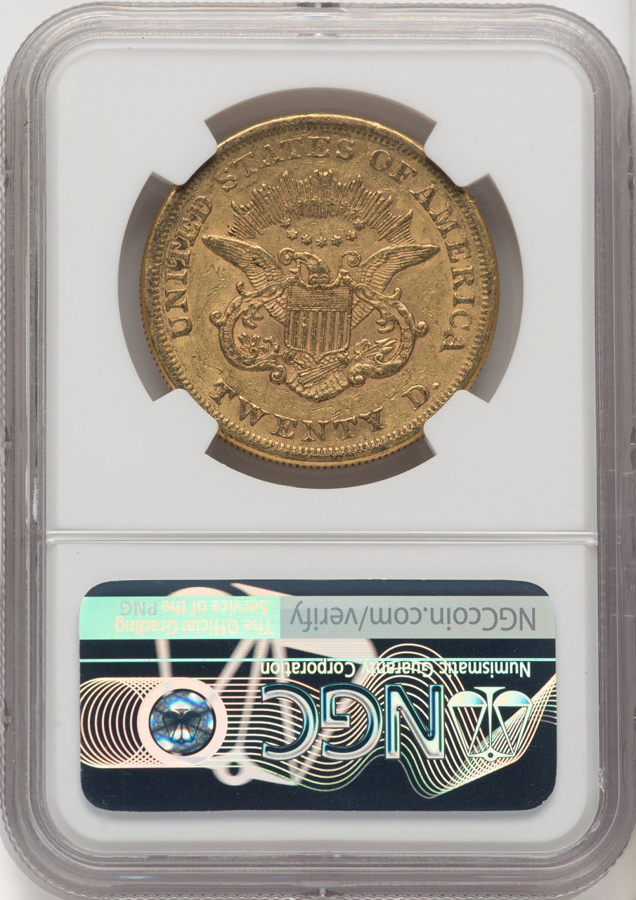 1865 $20 Liberty Double Eagle NGC AU55 (506582024)