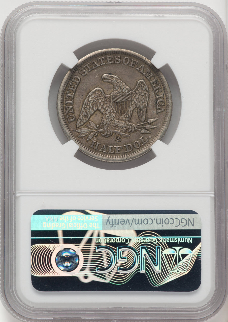1860-S 50C Seated Half Dollar NGC AU55