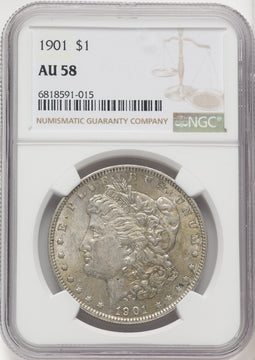 1901 Morgan Dollar NGC AU58