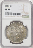 1901 Morgan Dollar NGC AU58