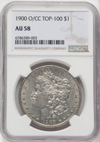 1900-O/CC Morgan Dollar NGC AU58