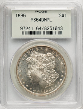 1896 DM Morgan Dollar PCGS MS64