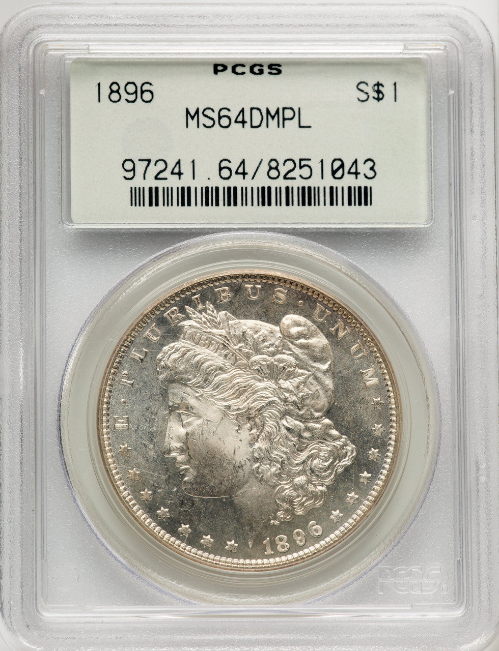 1896 DM Morgan Dollar PCGS MS64