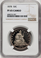 1878 50C CA Proof Seated Half Dollar NGC PR65