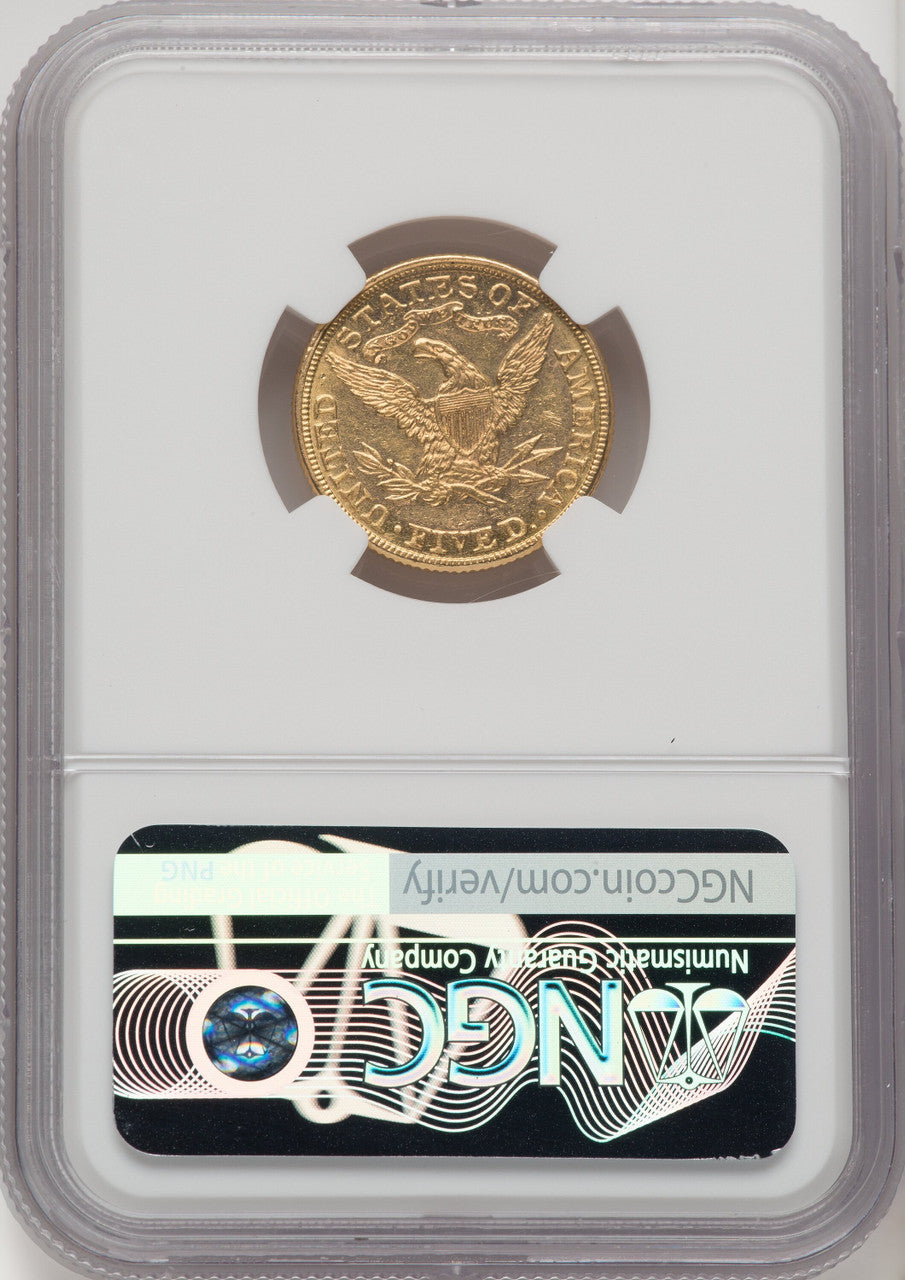 1881/0 $5 Liberty Half Eagle NGC MS61