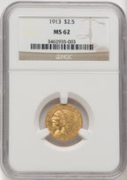 1913 $2.50 Indian Quarter Eagle NGC MS62 (770051070)