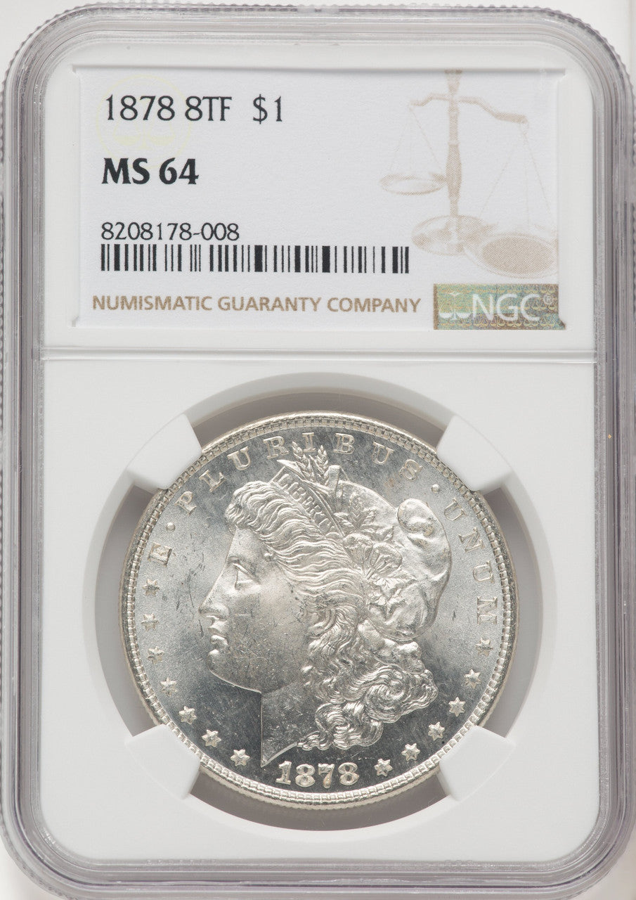 1878 8TF Morgan Dollar NGC MS64 (770048001)