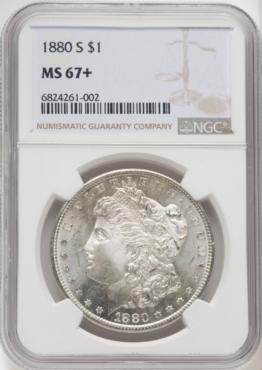 1880-S Morgan Dollar NGC MS67+