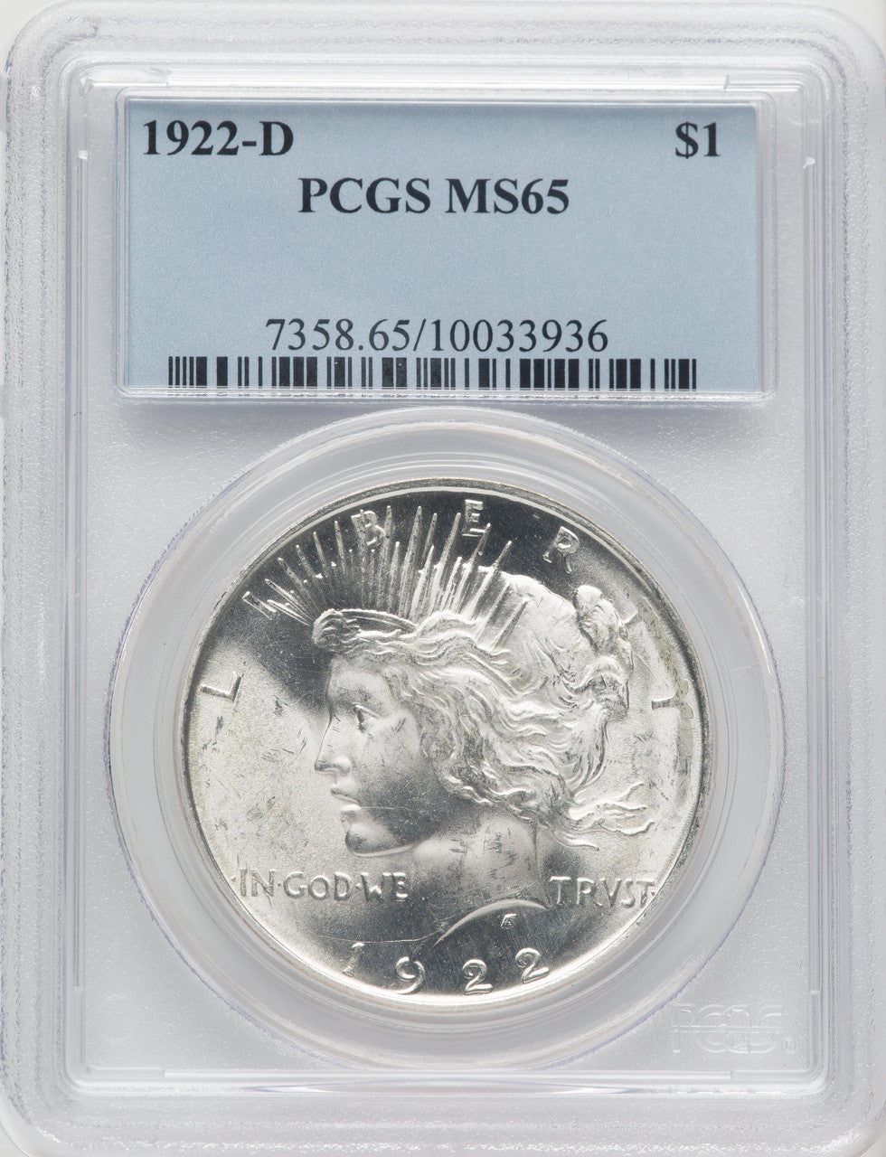 1922-D Peace Dollar PCGS MS65