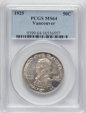 1925 50C Vancouver Commemorative Silver PCGS MS64 (769772065)