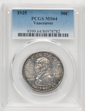 1925 50C Vancouver Commemorative Silver PCGS MS64 (769772066)