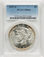 1927-S Peace Dollar PCGS MS64