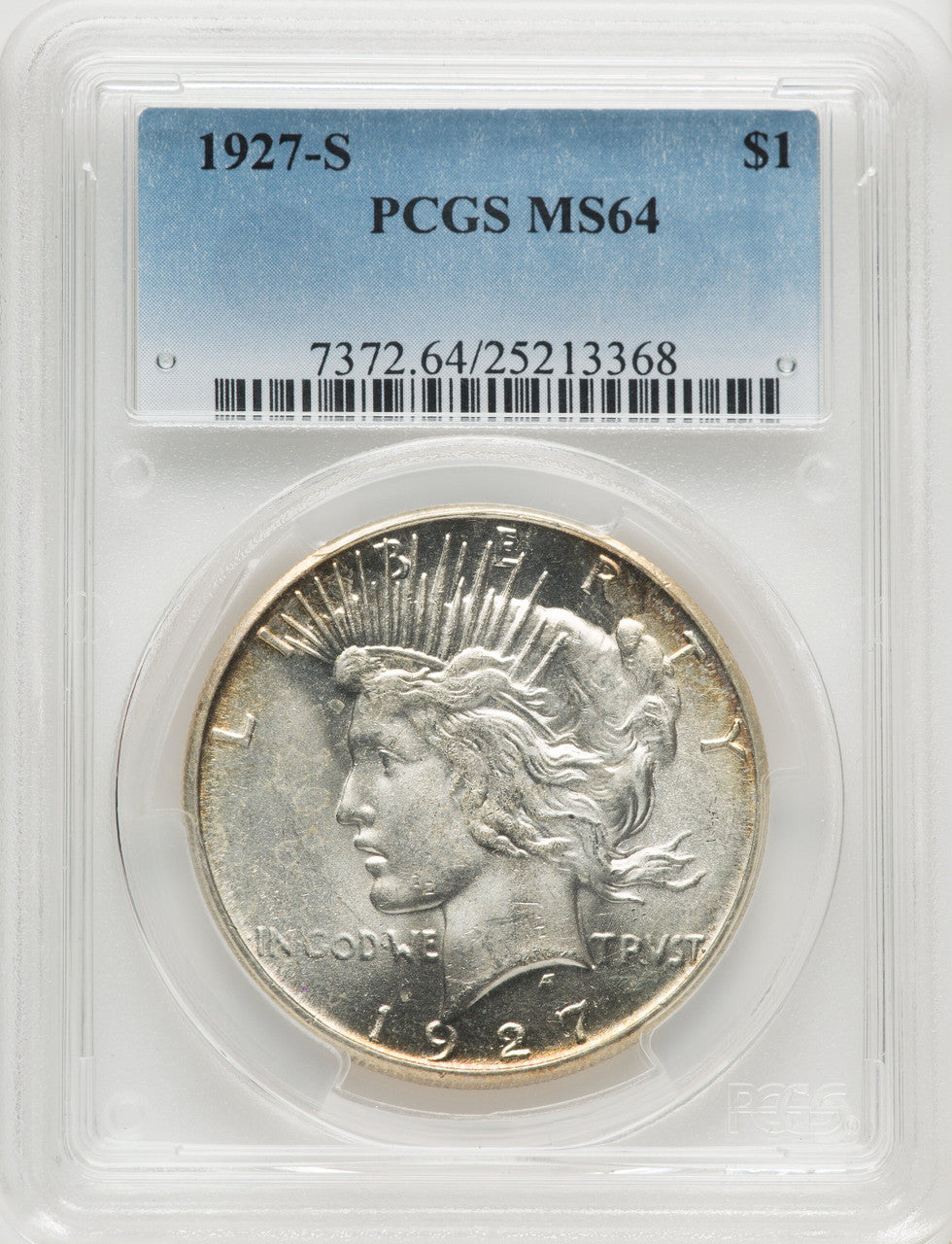 1927-S Peace Dollar PCGS MS64