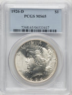 1926-D Peace Dollar PCGS MS65
