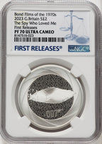 2023 G. Britain James Bond 007 Silver Coin NGC PF70