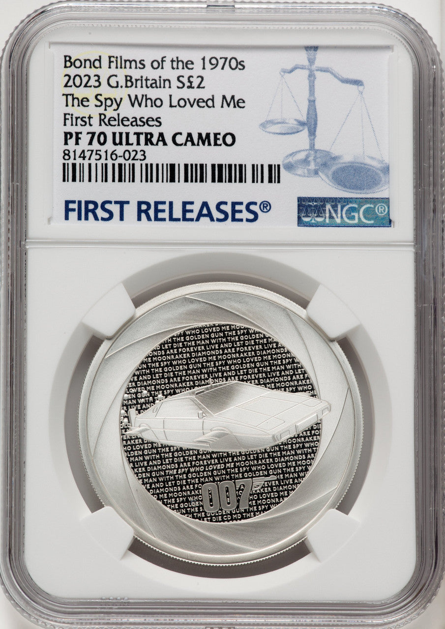 2023 G. Britain James Bond 007 Silver Coin NGC PF70