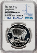 2024 Charles III 1 oz Silver Tyrannosaurus NGC PF70UCAM