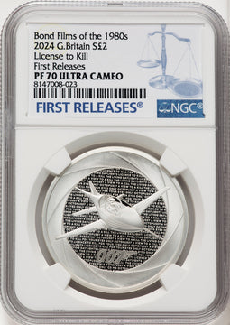 2024 G. Britain James Bond Silver Coin NGC PF70UCAM
