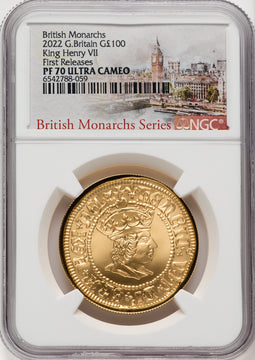 2022 Elizabeth II 1 oz Gold King Henry VII NGC NGC PF70