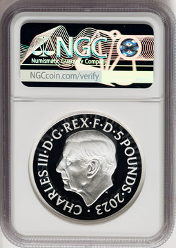 2023 2oz G. Britain Petition Crown Portrait Silver Coin NGC PF70