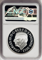 2023 2oz G. Britain Petition Crown Portrait Silver Coin NGC PF70