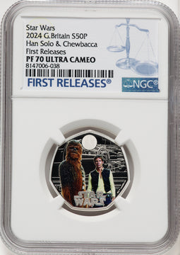 2024 G.Briain Star Wars Han Solo & Chewbacca PF70 NGC