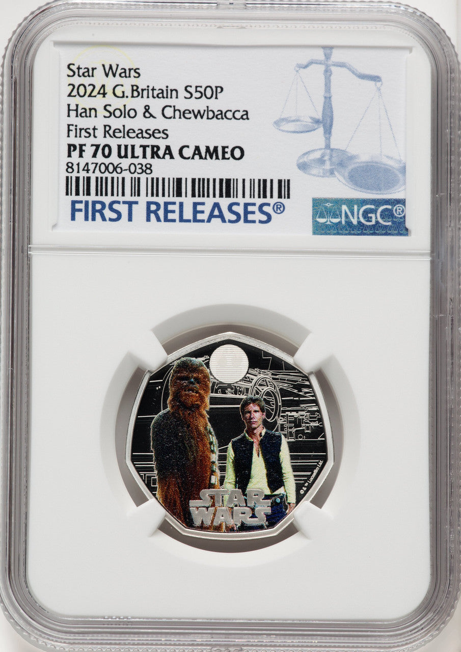 2024 G.Briain Star Wars Han Solo & Chewbacca PF70 NGC