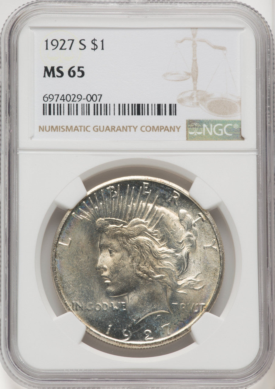1927-S Peace Dollar NGC MS65