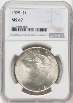 1925 Peace Dollar NGC MS67 (770353001)